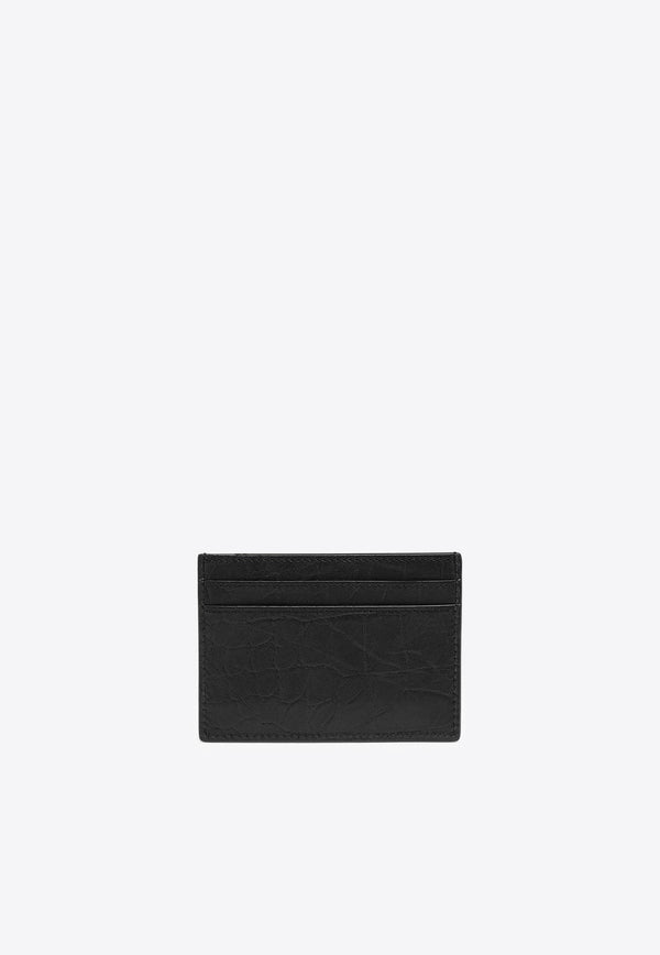 Cassandre Croc-Embossed Leather Cardholder