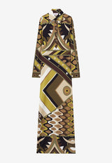 Vivara Print Maxi Shirt Dress