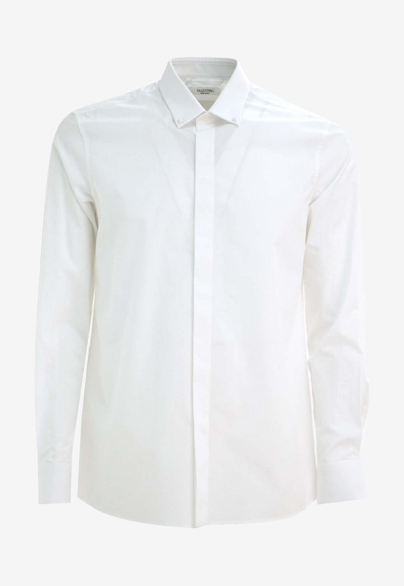 Long-Sleeved Button-Up Shirt