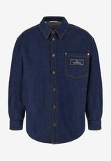 Logo Label Denim Shirt