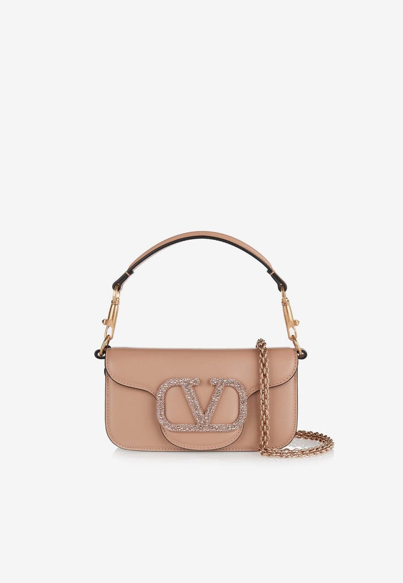 Small Locò Crystal VLogo Shoulder Bag