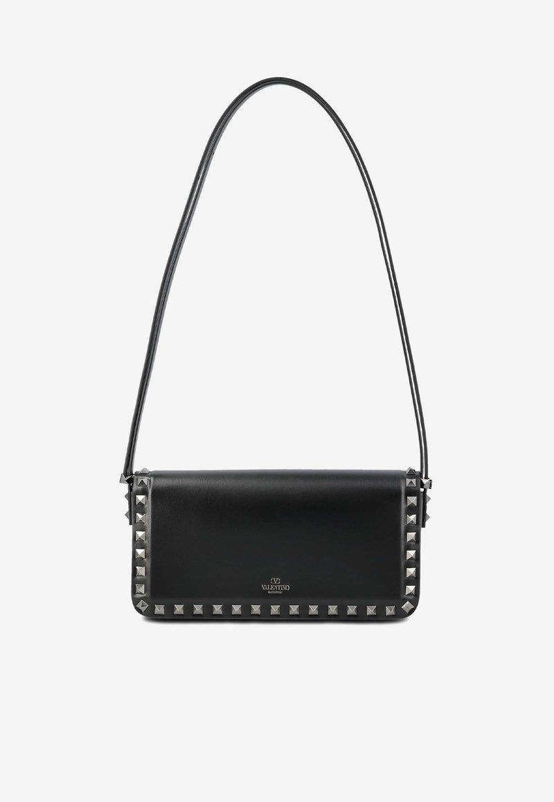 Rockstud23 E/W Leather Top Handle Bag