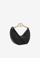 Small VLogo Moon Shoulder Bag in Calf Leather