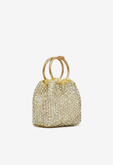 Small Carry Secrets Embellished Bucket Bag