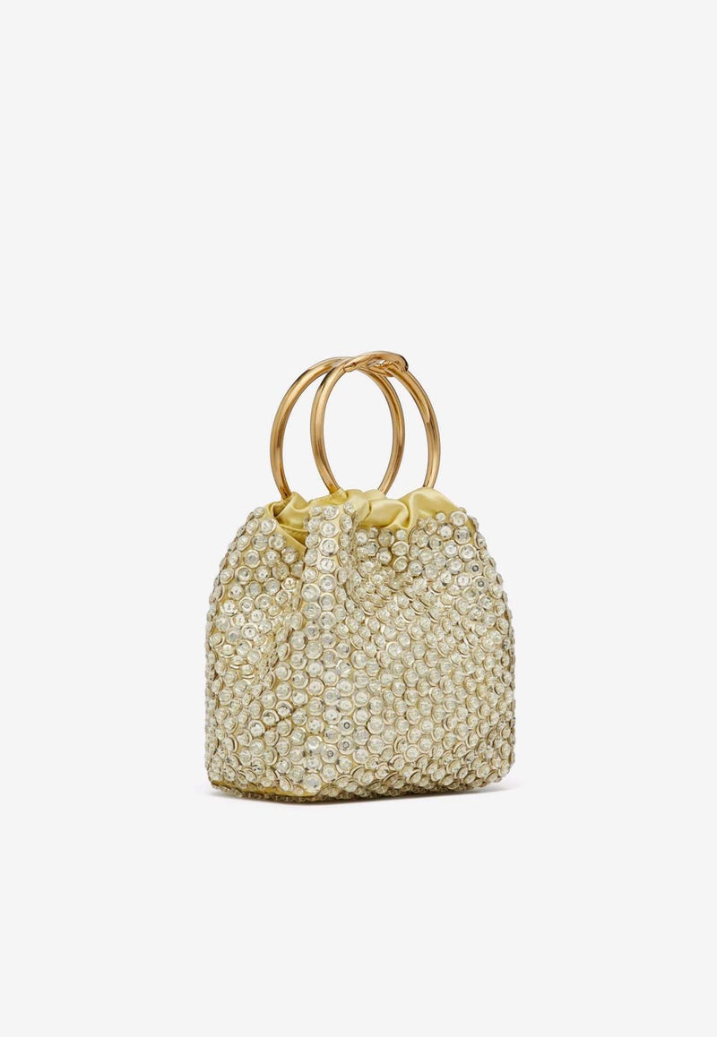 Small Carry Secrets Embellished Bucket Bag