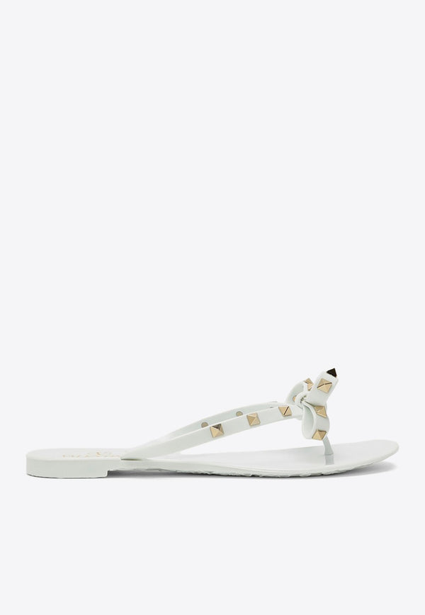 Rockstud Bow Thong Flat Sandals