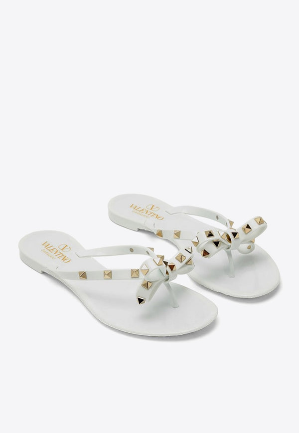 Rockstud Bow Thong Flat Sandals