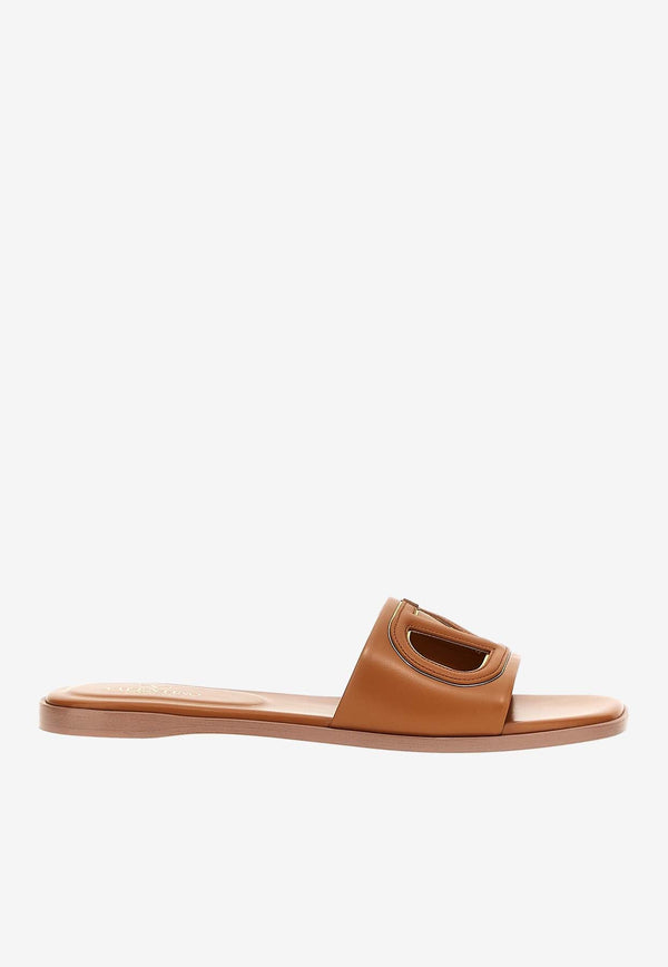 VLogo Cut-Out Flat Sandals