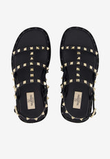 Rockstud Strappy Leather Sandals