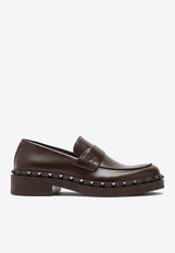 Rockstud M-way Calfskin Leather Loafers