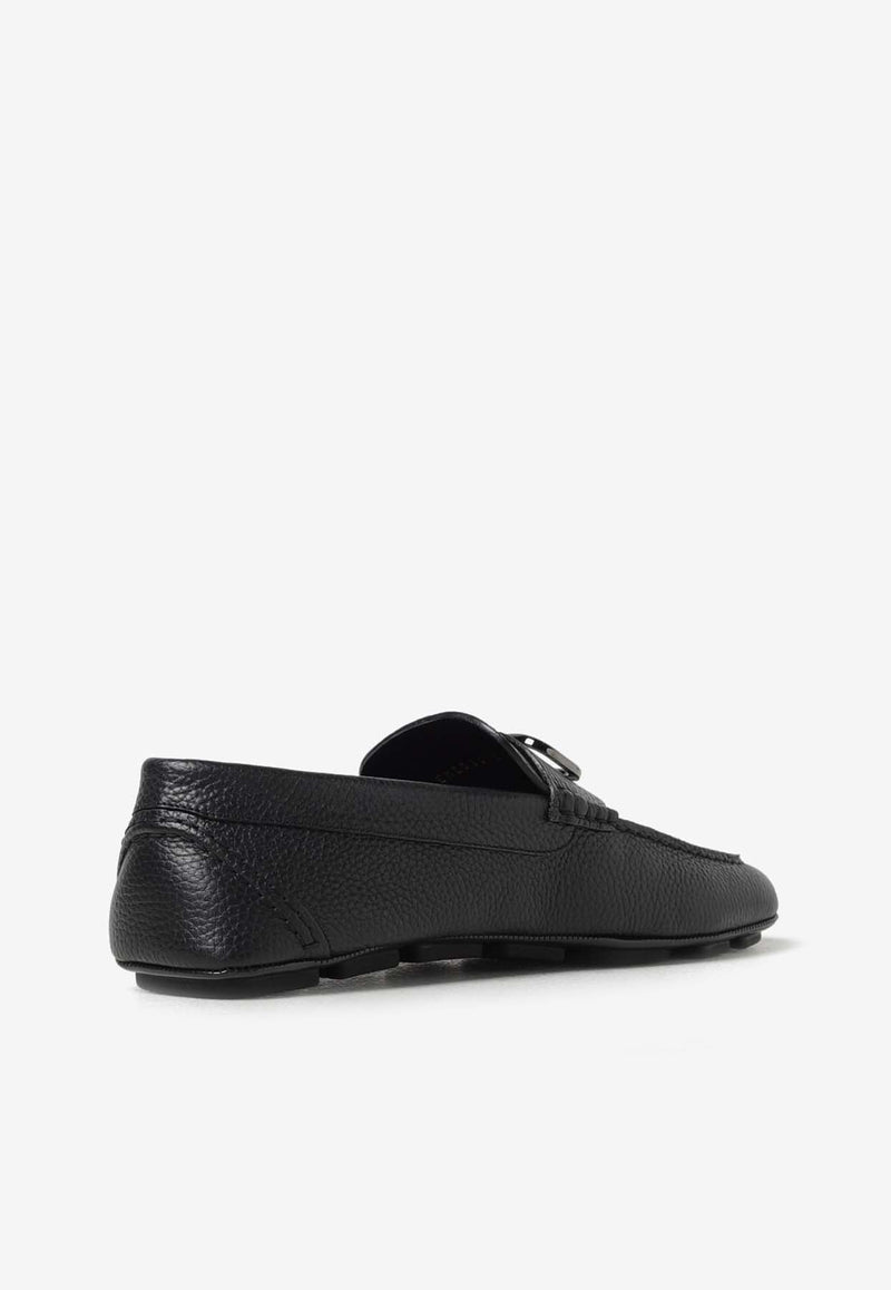 VLogo Leather Loafers