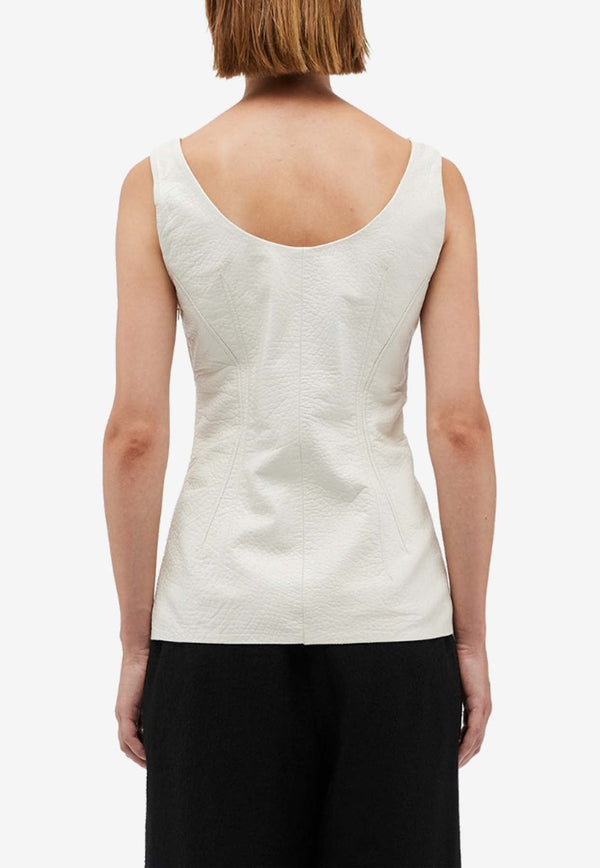 Sleeveless Leather Top