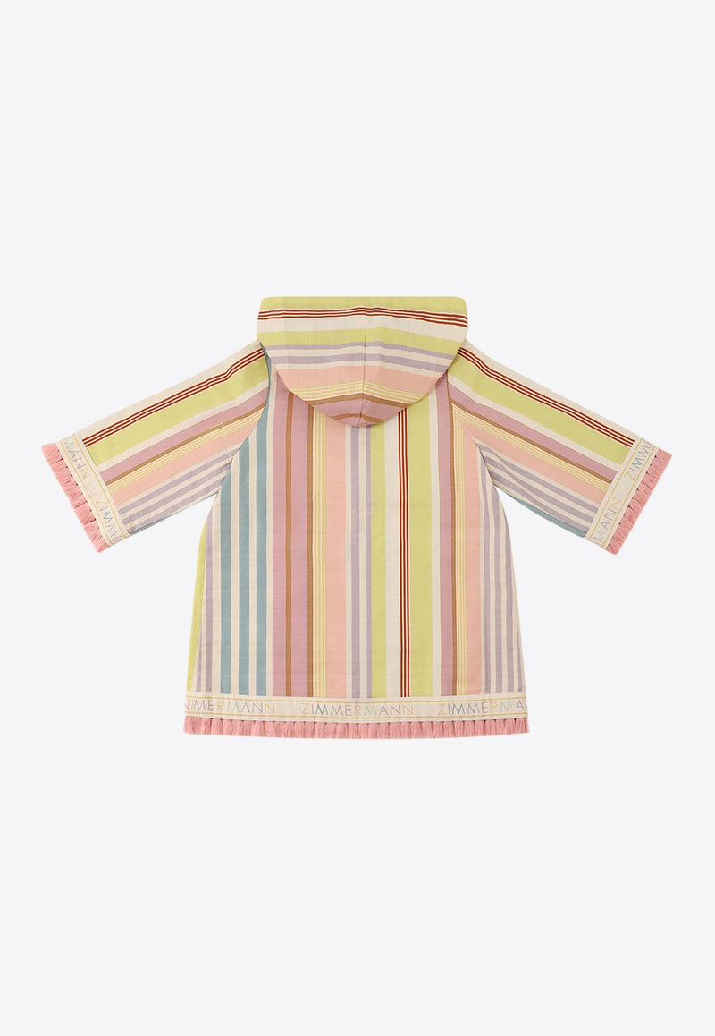 Girls Halliday Hooded Stripe Cover-Up