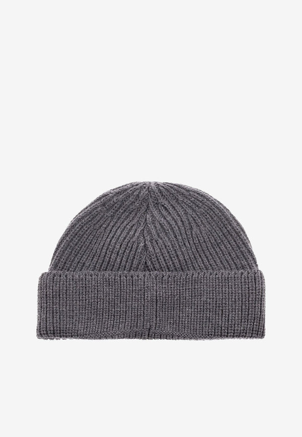 Gancini Embroidered Wool Beanie