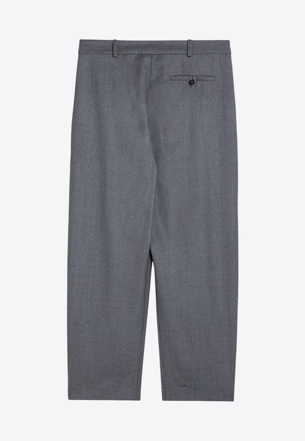 High-Rise Tailored Wool Pants