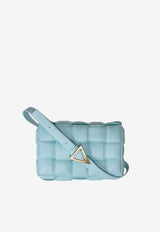 Padded Cassette Crossbody Bag in Intrecciato Leather