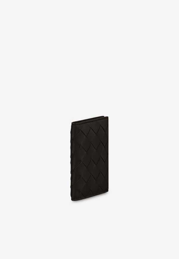 Flap Cardholder in Intrecciato Calf Leather
