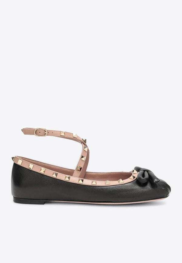 Rockstud Embellished Ballet Flats