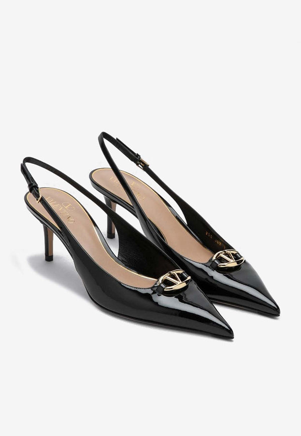 The Bold Edition VLogo 60 Slingback Pumps in Patent Leather