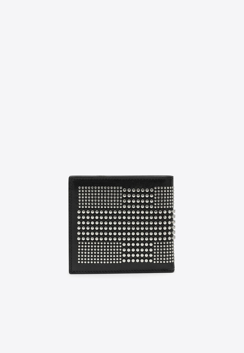 Studded Bi-Fold Leather Wallet