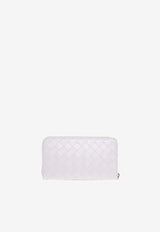 Zip-Around Intrecciato Nappa Leather Wallet