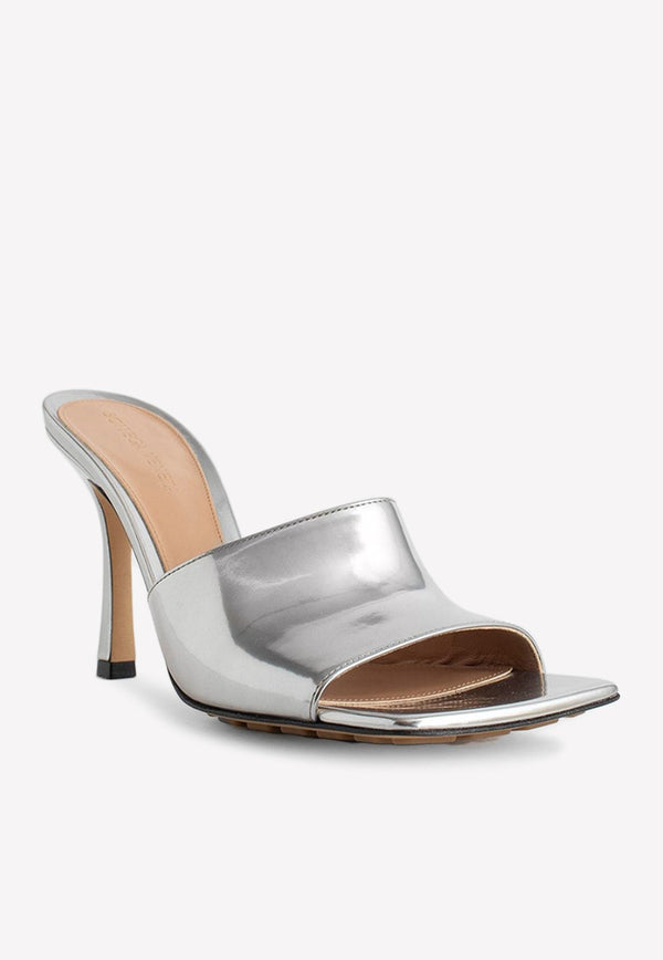 Stretch 90 Mules in Metallic Calf Leather