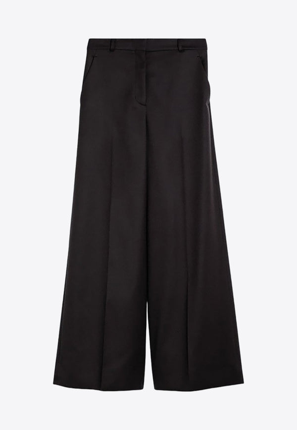 Wide-Leg Tailored Wool Pants