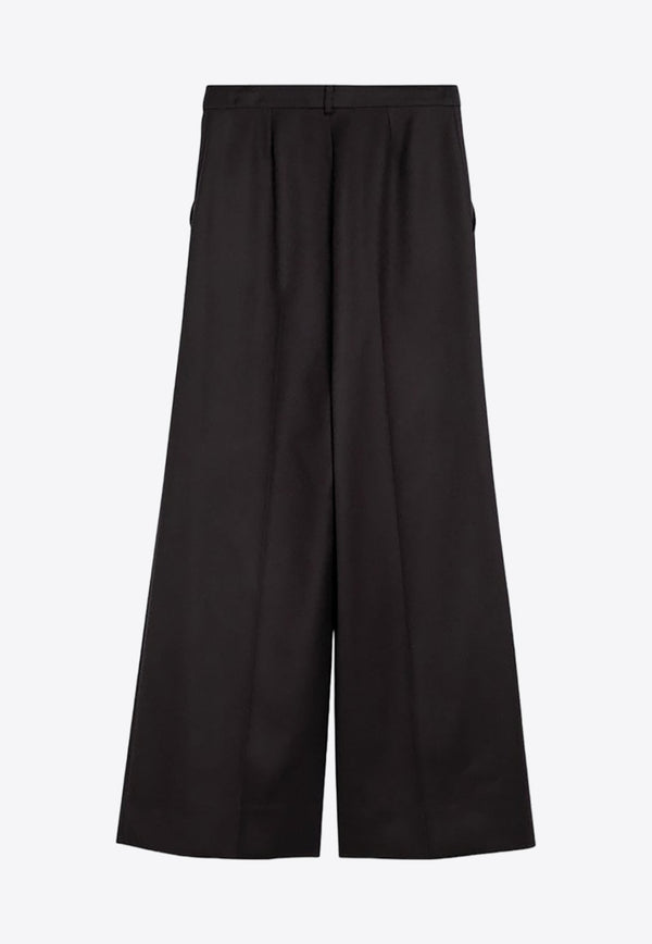 Wide-Leg Tailored Wool Pants