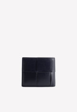Intrecciato Bi-Fold Wallet in Calf Leather