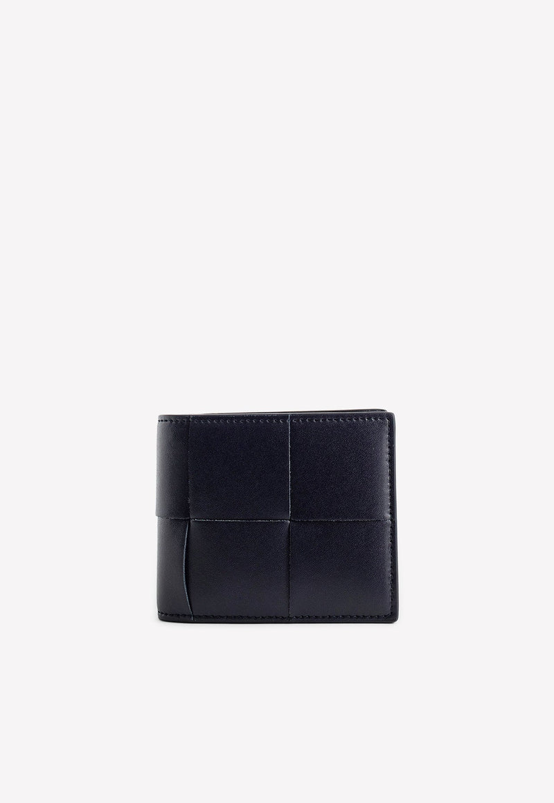 Intrecciato Bi-Fold Wallet in Calf Leather