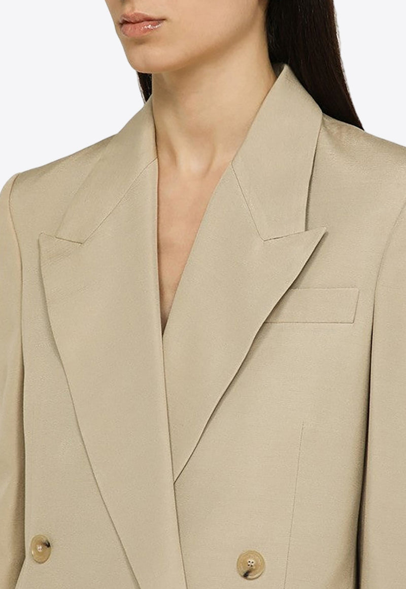 Double-Breasted Buttoned Blazer