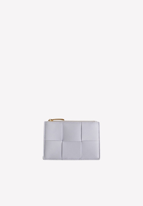 Intrecciato Zip Cardholder in Nappa Leather