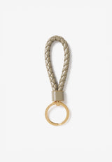 Intrecciato Leather Key Ring