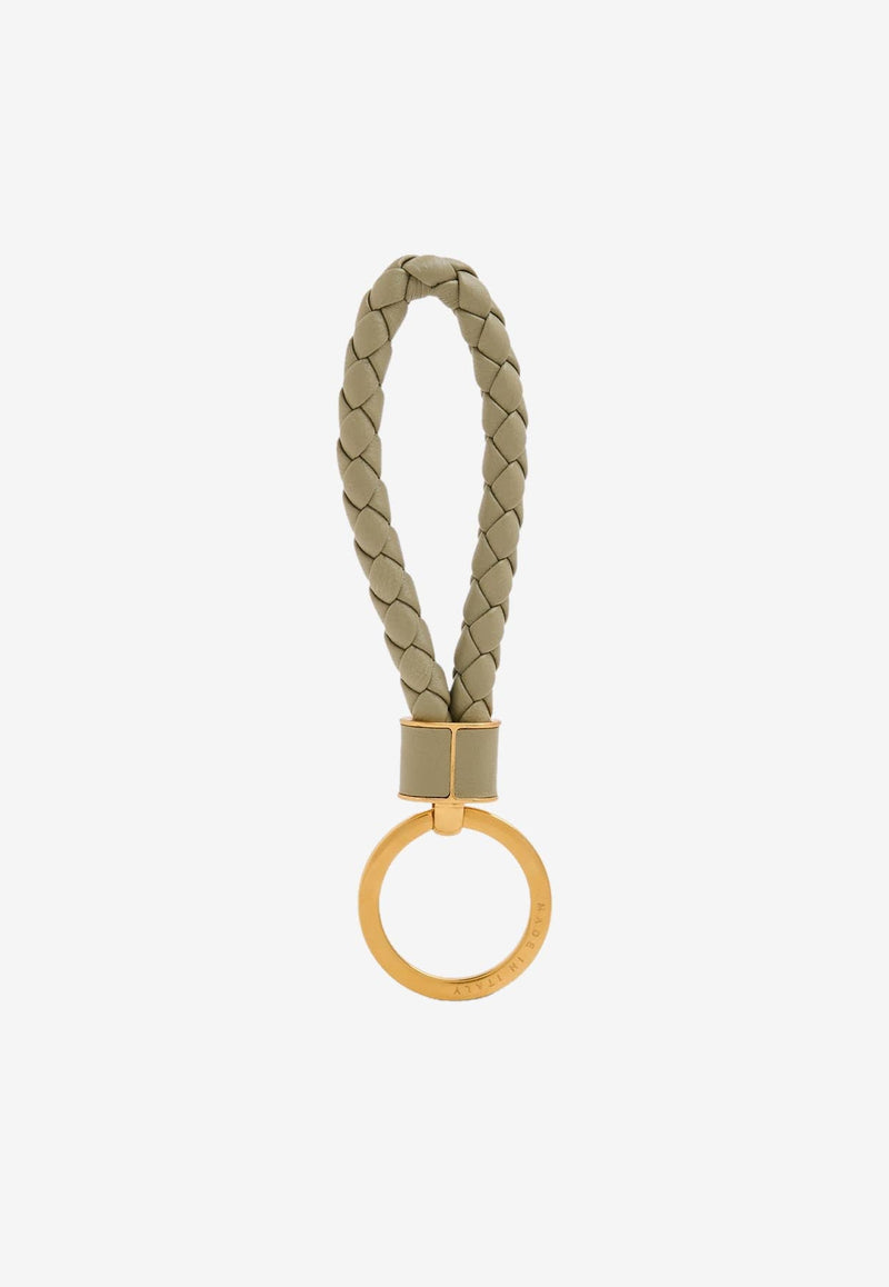 Intrecciato Leather Key Ring