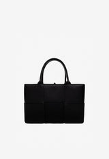 Small Acro Tote Bag in Intreccio Grained Leather