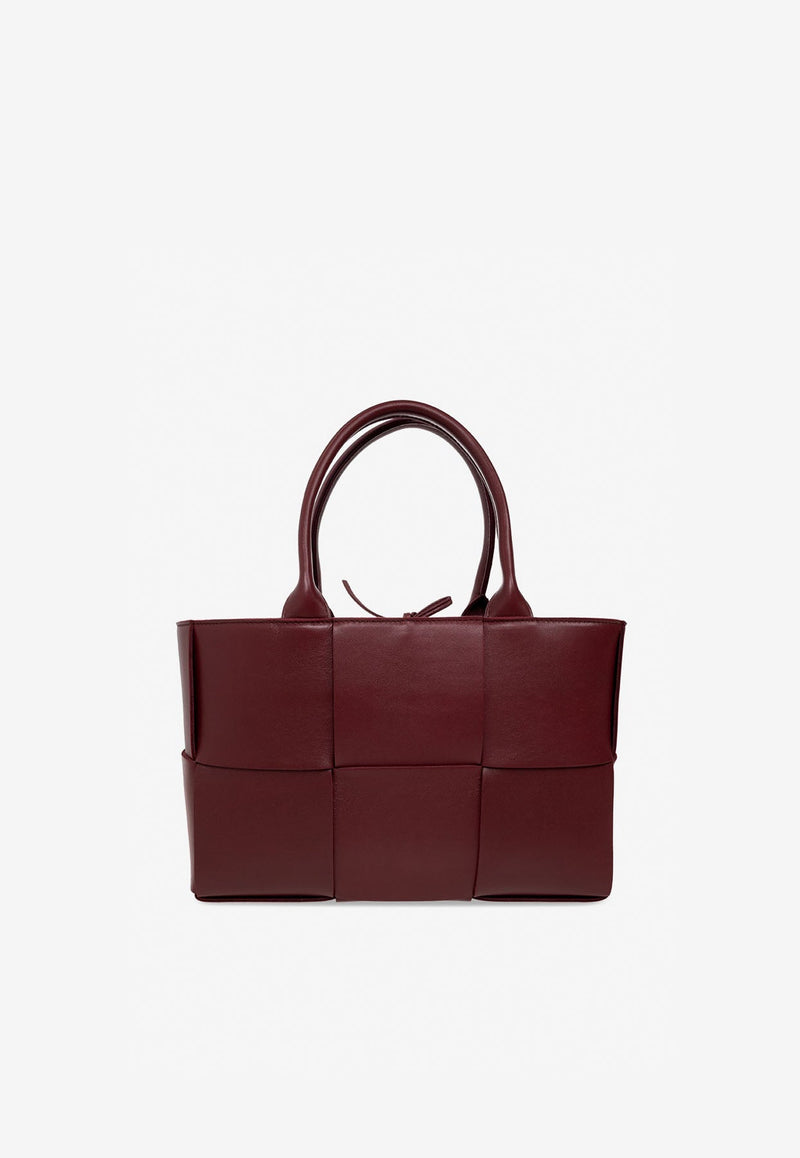 Small Acro Tote Bag in Intreccio Leather