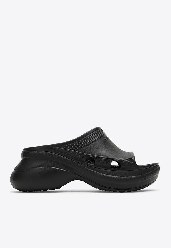 X Crocs Debossed Logo Rubber Sandals