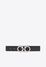 Reversible Embossed Gancini Leather Belt