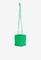 Small Cassette Bucket Bag in Intreccio Leather