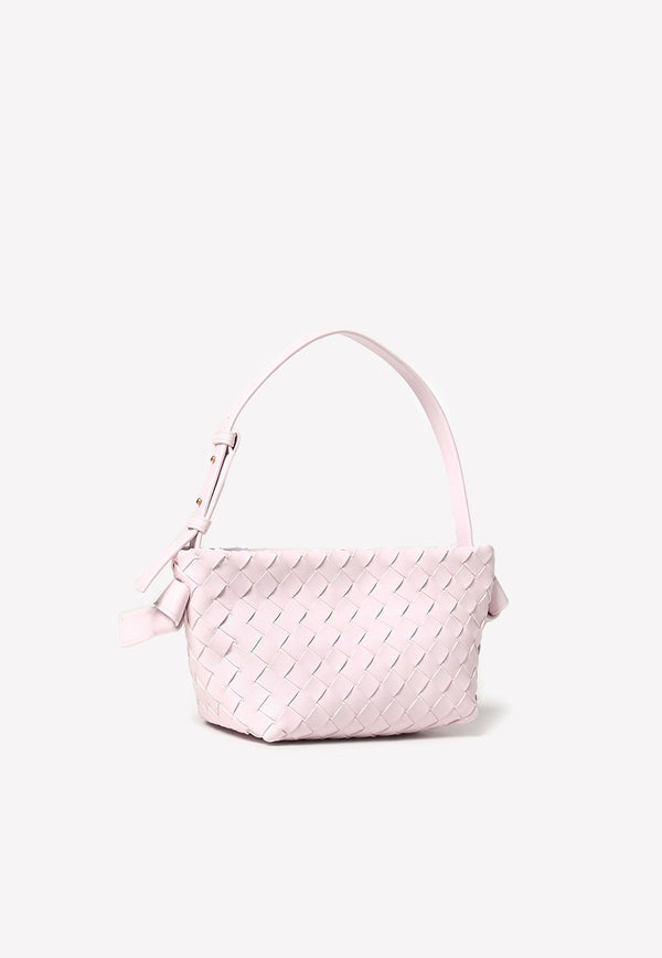 Tie Intrecciato Shoulder Bag in Lamb Leather