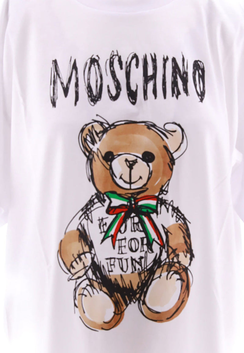 Teddy Bear Print Oversized T-shirt