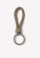 Intrecciato Leather Keyring