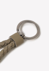 Intrecciato Leather Keyring