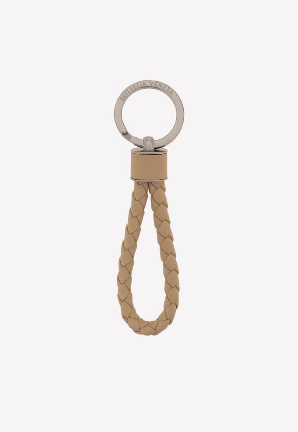 Intrecciato Leather Keyring