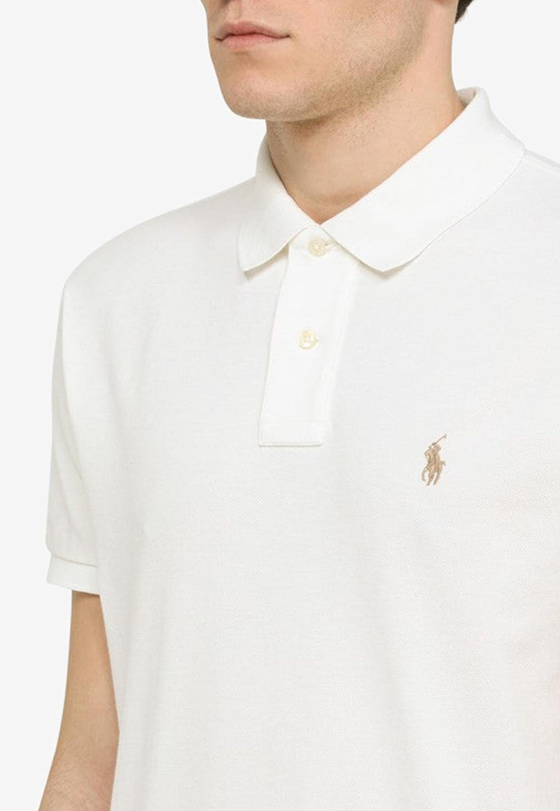 Slim-Fit Logo Embroidered Polo T-shirt