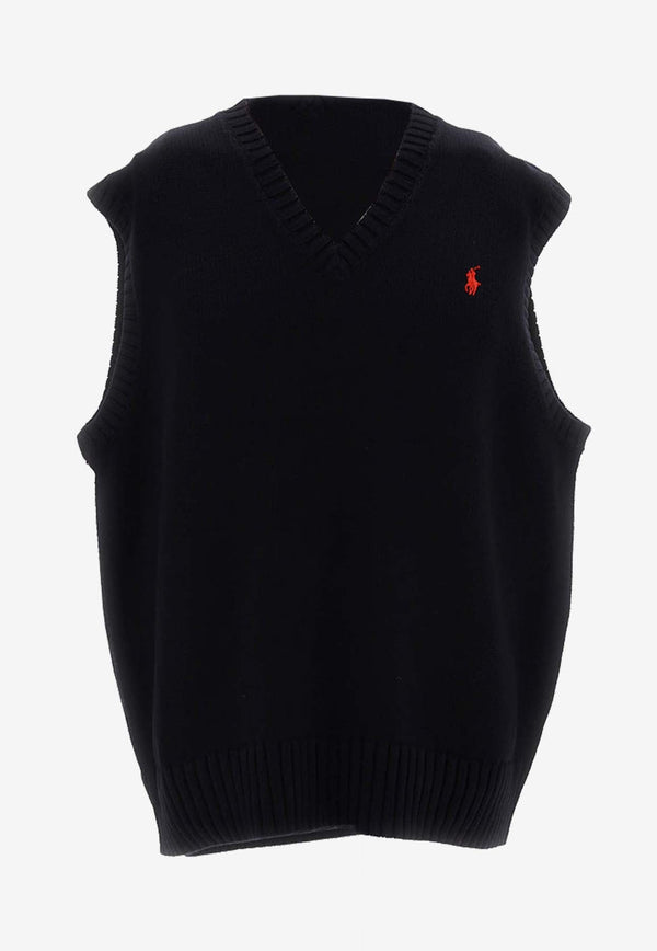 Logo Embroidered Sweater Vest