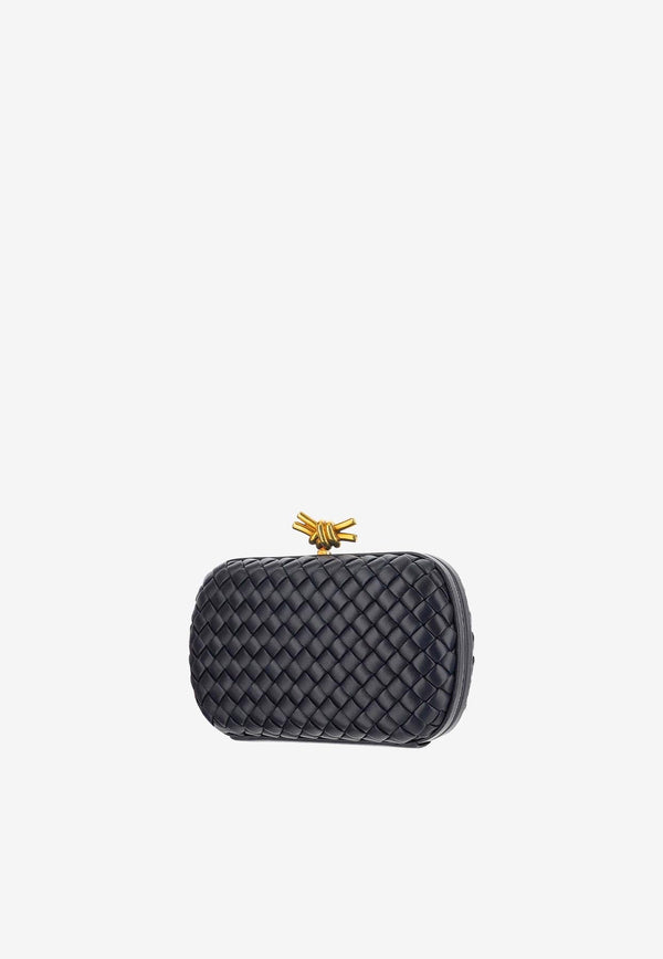 Knot Intrecciato Leather Clutch Bag