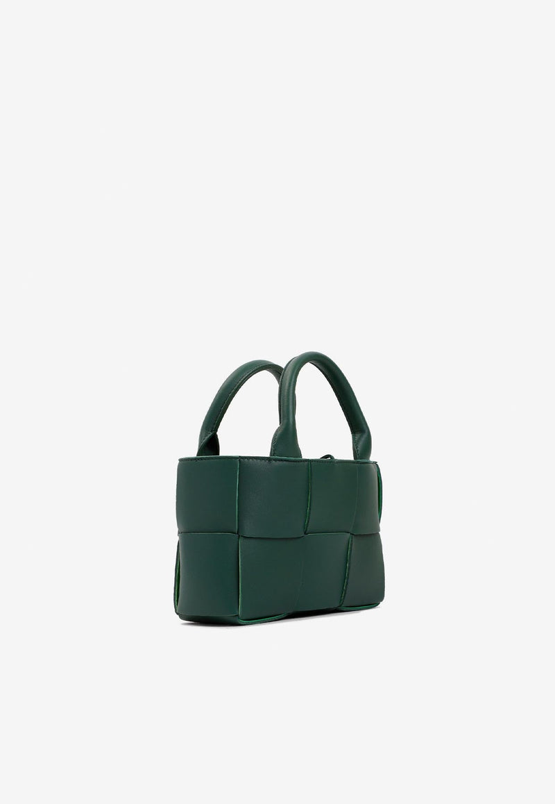 Intreccio Leather Top Handle Bag