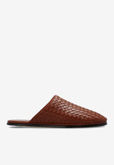 Intrecciato Leather Slippers