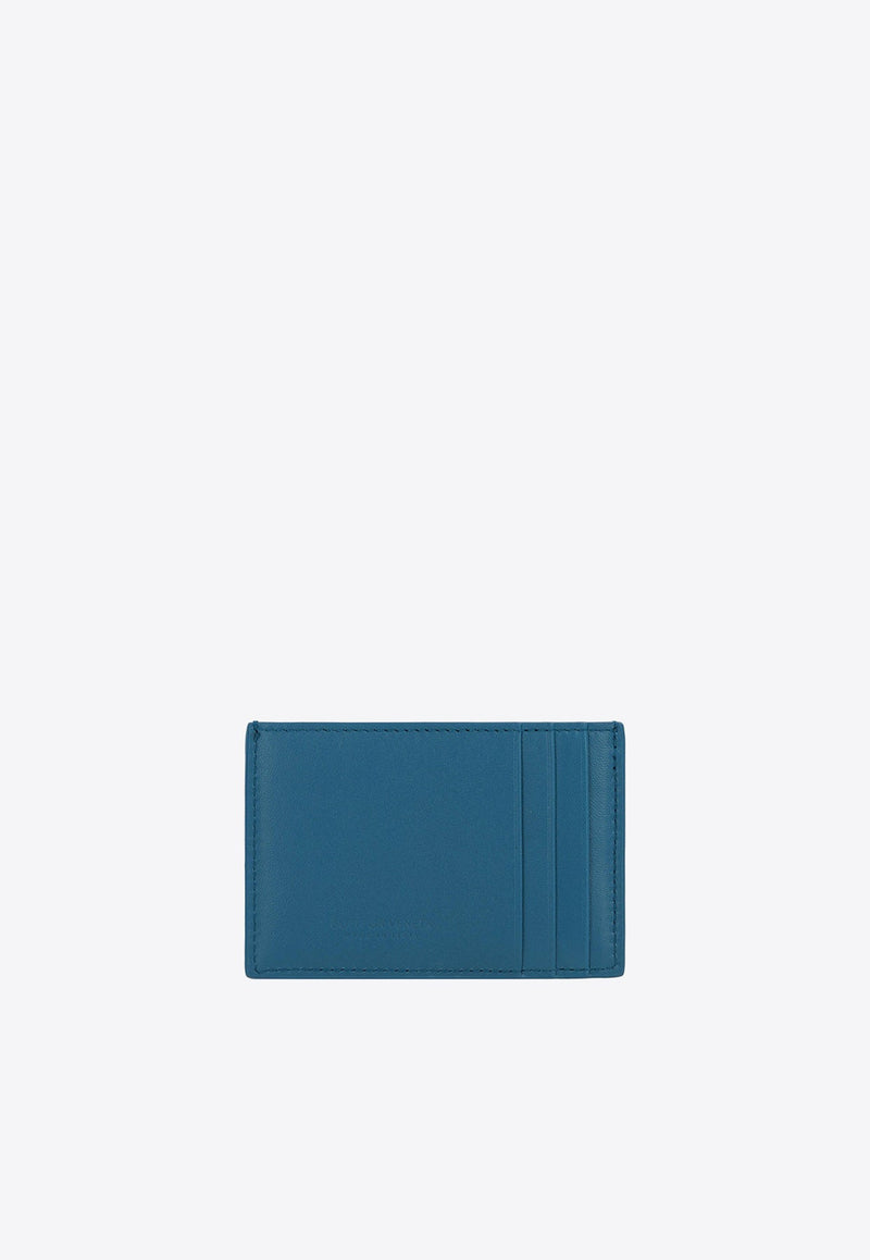 Cassette Cardholder in Intreccio Leather